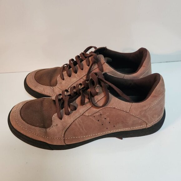 Land's End Hickory Brown Suede Casual Lace Up Shoes Size 12EE - Picture 3 of 8